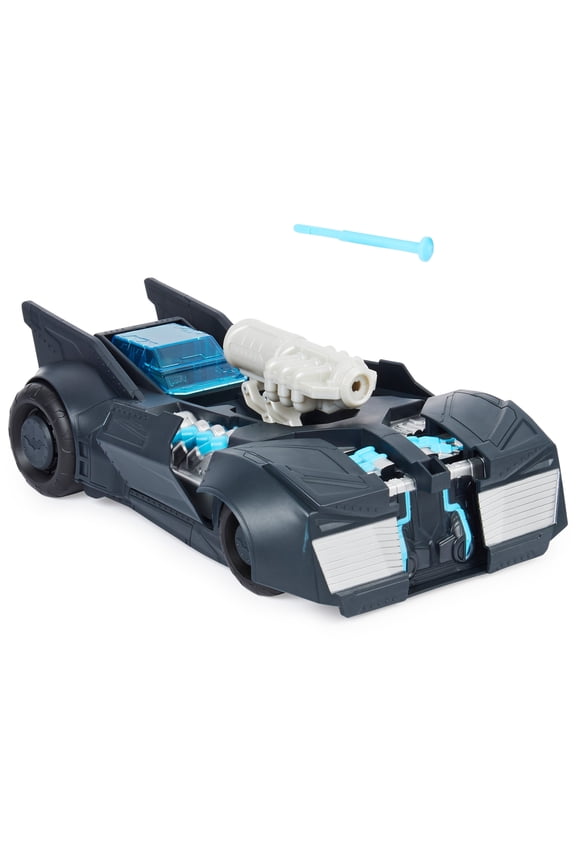 Tech Defender Blaster Launcher Batmobile Vehicle Action Figure Batman 4 years and up, Black