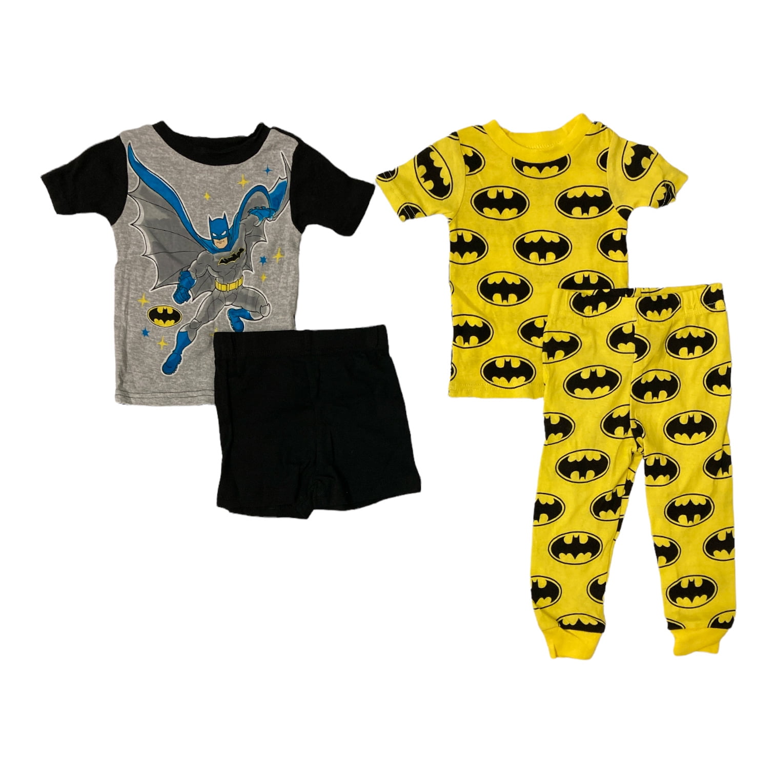 DC Comics Brandclub DC Comics Batman Toddler 4 Piece Pajama Set 3T
