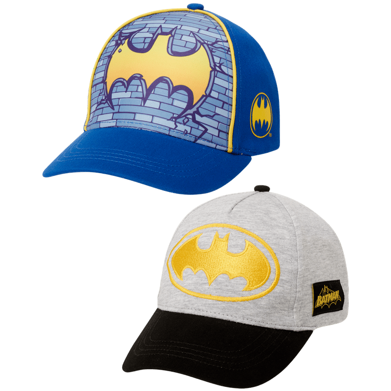 DC Comics Batman Toddler Baseball Hat for Boys Ages 2 4 Kids 2 pack Baseball Cap