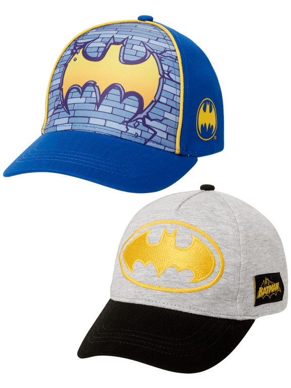 Batman Toddler Baseball Hat for Boys Ages 2-4, Kids 2 pack Baseball Cap