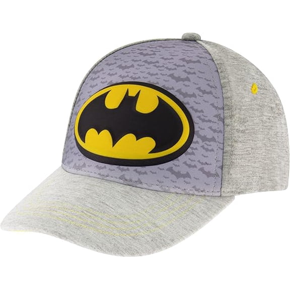 DC Comics Boys Baseball Cap, Batman Adjustable Toddler Hat, Ages 2-4 Or Boy Hats For Kids Ages 4-7