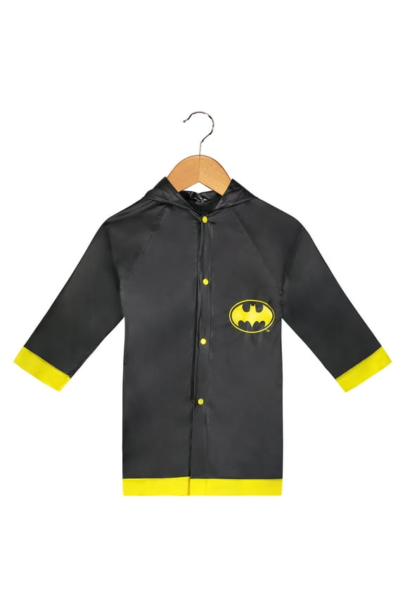 Batman Toddler Boy`s Black Reain Slicker 6-7 Years