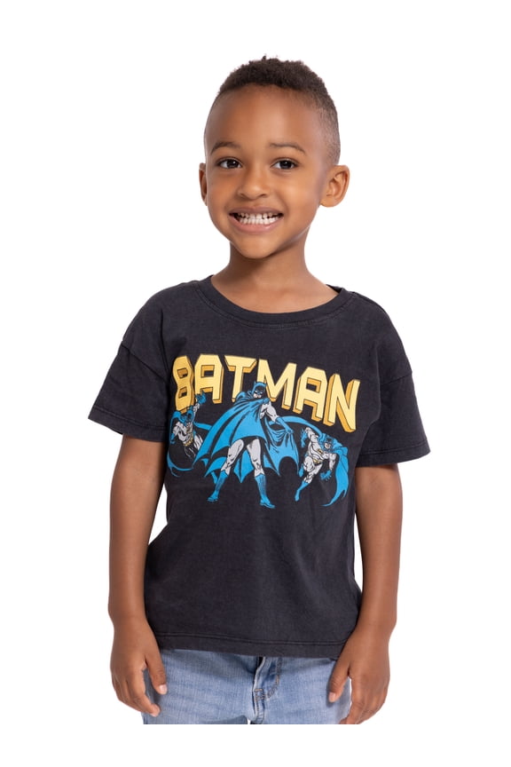 Toddler Boys' Batman Graphic Tee with Short Sleeves, Sizes 12M-5T