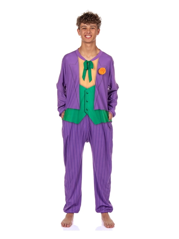 DC Comics Batman Union Suit Adult Joker Costume One Piece Pajama