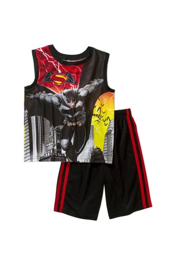 DC Comics Batman Versus Superman Big' Boys Shorts Pajamas Set Dawn of Justice 4-5
