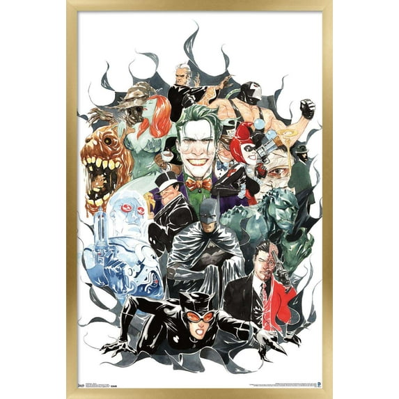 DC Comics - Batman - Villains Wall Poster, 14.725" x 22.375", Framed