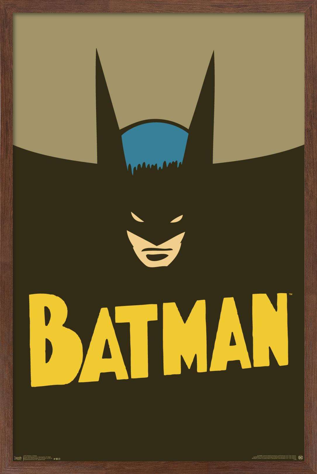 DC Comics - Batman - Vintage Wall Poster, 14.725" x 22.375", Framed