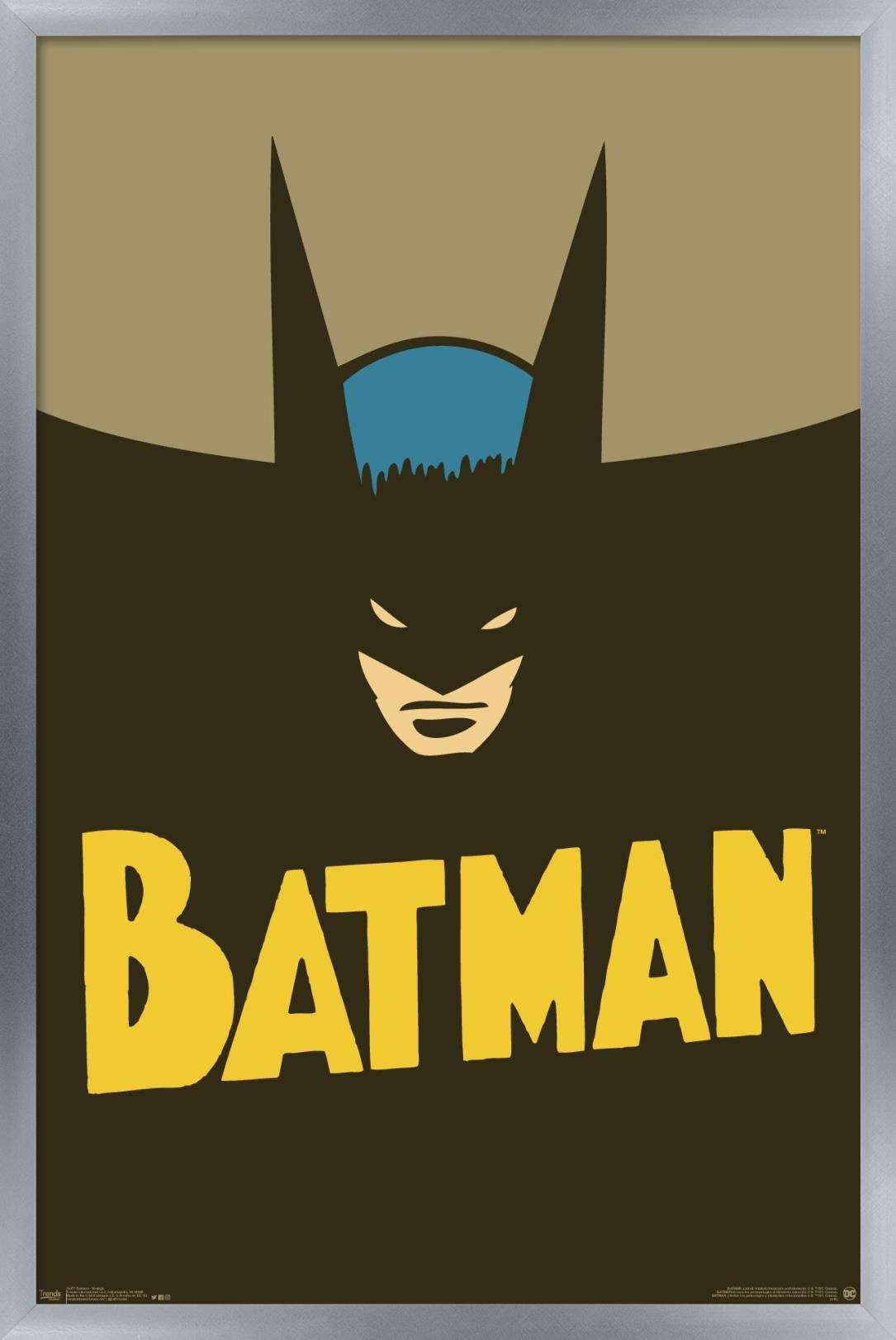 DC Comics - Batman - Vintage Wall Poster, 14.725" x 22.375", Framed