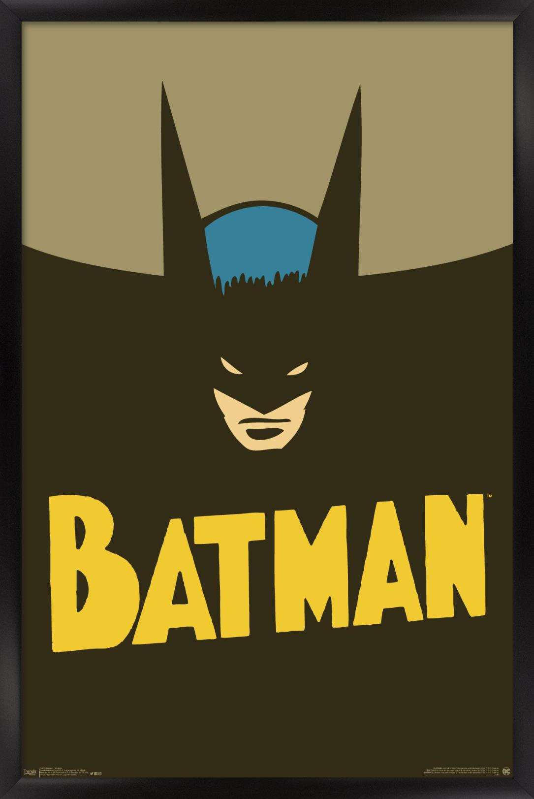 DC Comics - Batman - Vintage Wall Poster, 14.725" x 22.375", Framed