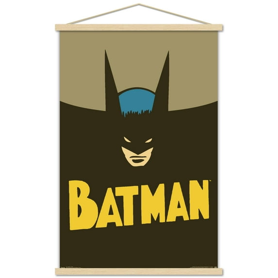 DC Comics - Batman - Vintage Wall Poster with Wooden Magnetic Frame, 22.375" x 34"