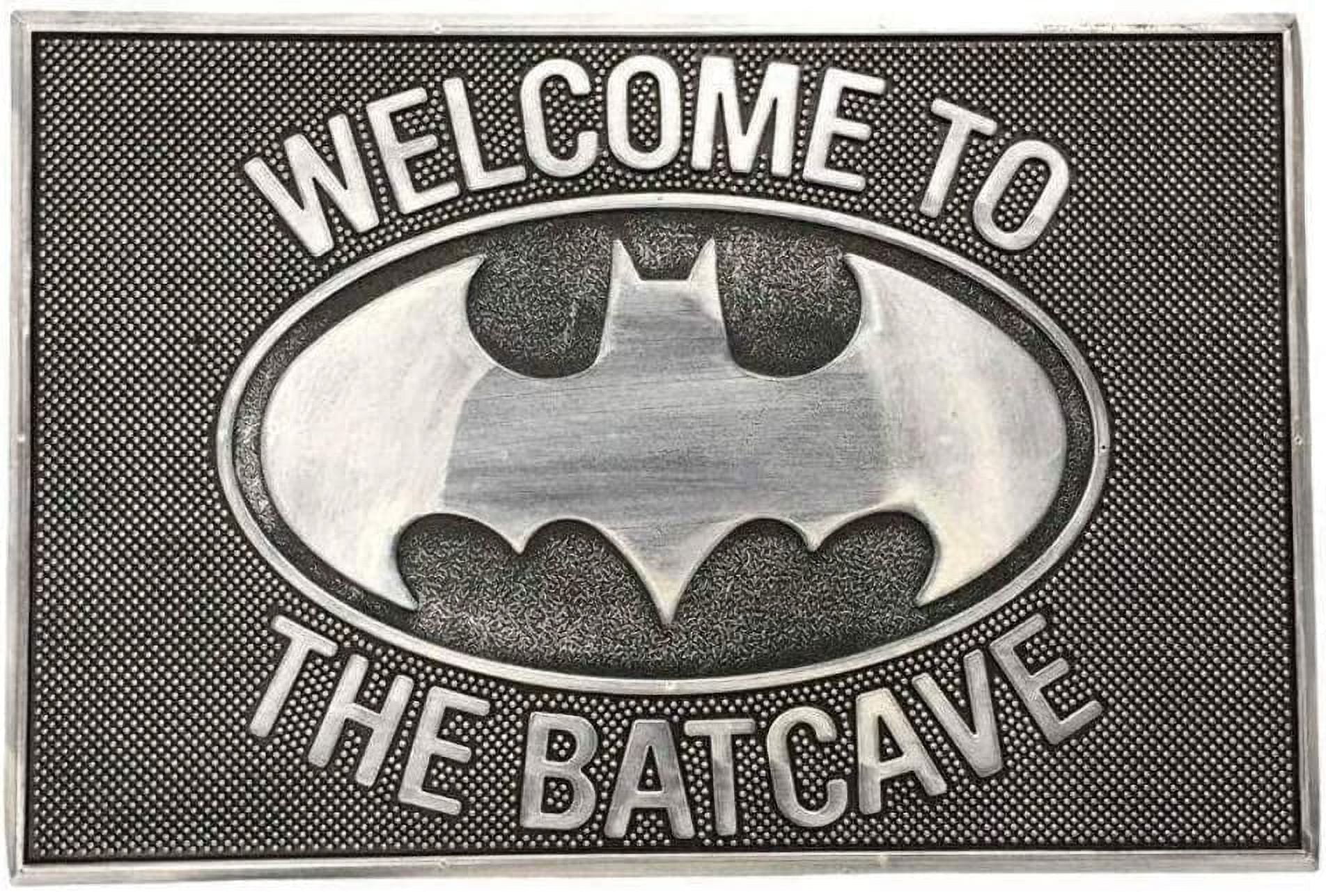 DC Comics Batman to the Batcave Rubber Entrance Doormat Black