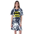 thumbnail image 1 of DC Comics Batman Womens' Bat Symbol Nightgown Sleep Pajama Shirt Tie-Dye, 1 of 5