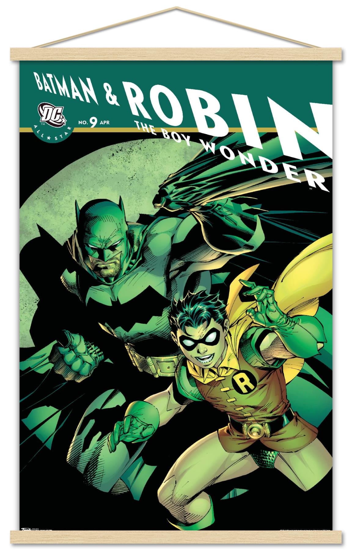 DC Comics - Batman and Robin The Boy Wonder Wall Poster with Wooden Magnetic Frame, 22.375" x 34"