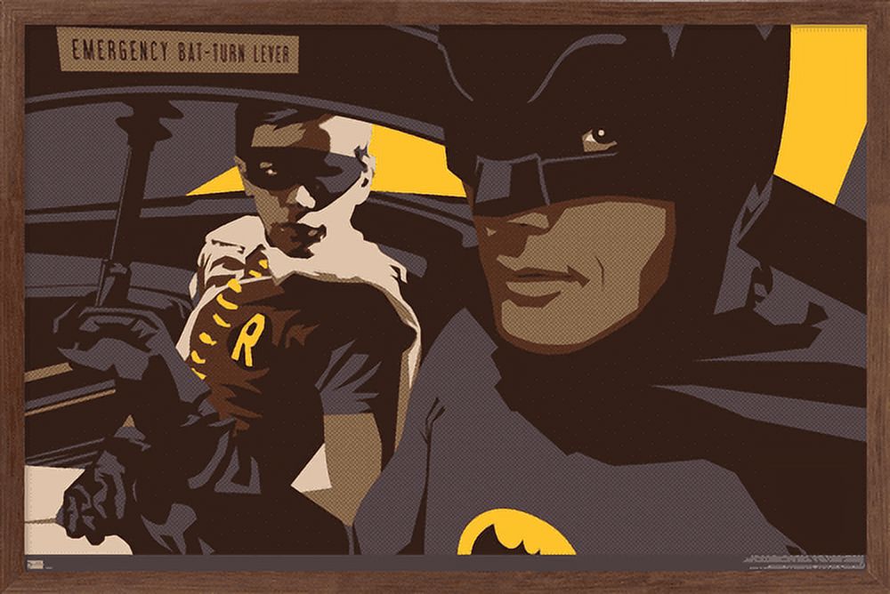 DC Comics - Batman and Robin by Russell Walks Wall Poster, 22.375" x 34", Framed