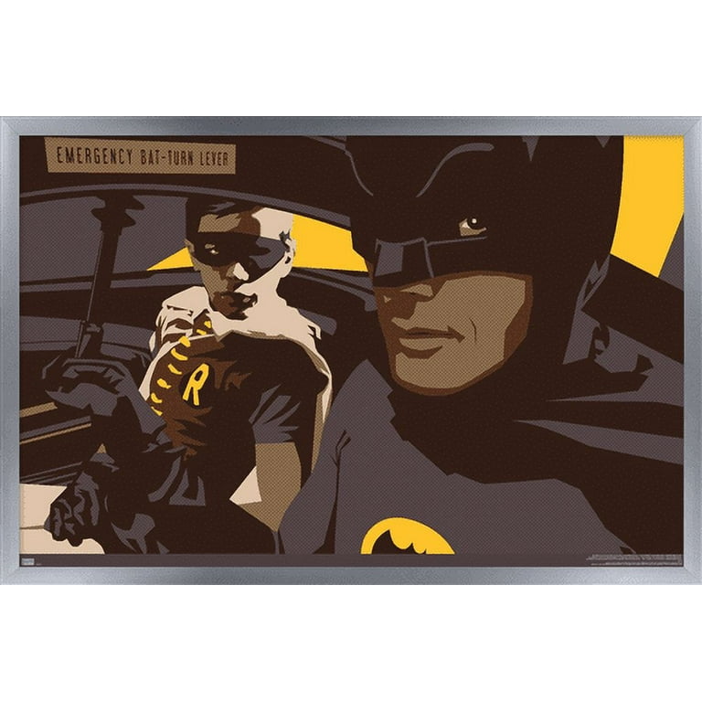 DC Comics - Batman and Robin by Russell Walks Wall Poster, 22.375 inch x 34 inch, Framed, FR20030SIL22X34EC