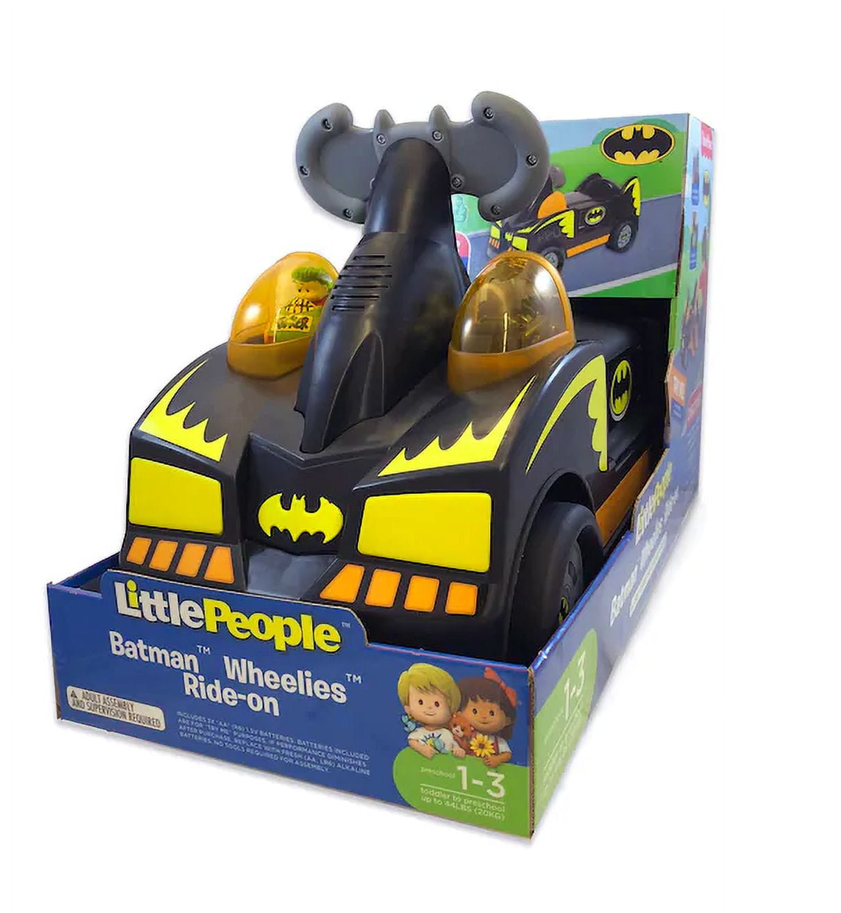 Fisher Price Batmobile Riding Toy Batman Wheelies Ride Fisher