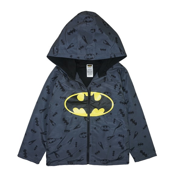 DC Comics Batman or Flash Jersey Lined Spring-Fall Jacket (Toddler & Little Boys) (The Batman, 2T)