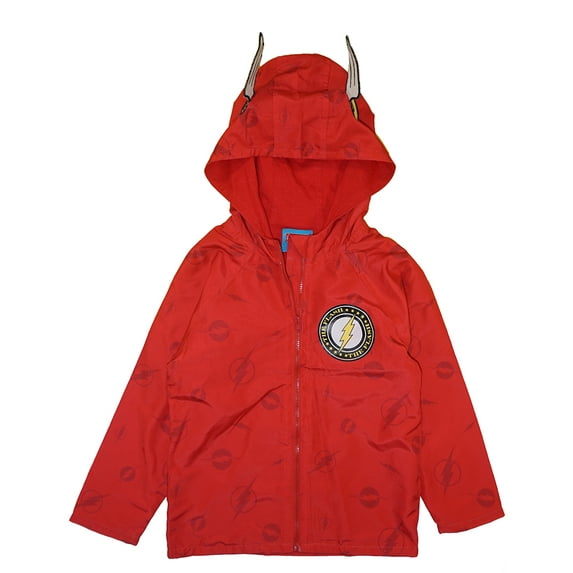 DC Comics Batman or Flash Jersey Lined Spring-Fall Jacket (Toddler & Little Boys) (The Flash, 5T)