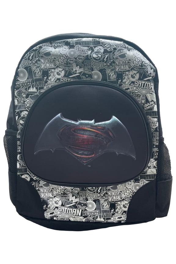 Batman vs Superman Backpack with Molded Front, School Bookbag