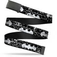 thumbnail image 1 of Adjustable Belt, Clamp Buckle, Cut-to-Fit, Batman Outlines Black White, 1 of 3