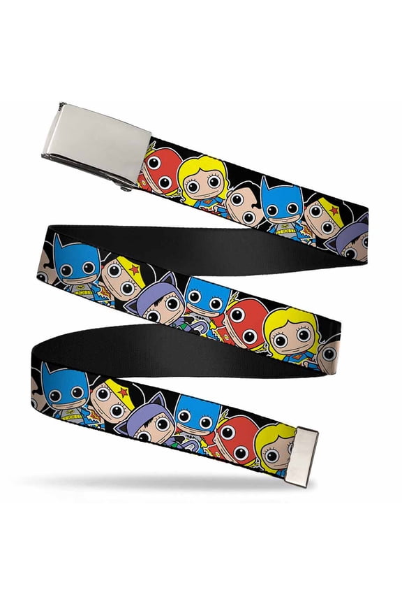 Adjustable Belt, Clamp Buckle, Cut-to-Fit, DC Mini Group Stacked Black