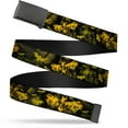 thumbnail image 1 of Adjustable Belt, Clamp Buckle, Cut-to-Fit, Justice League Batman Bats Scattered Black Yellows, 1 of 3