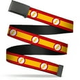 thumbnail image 1 of Adjustable Belt, Clamp Buckle, Cut-to-Fit, The Flash Logo Stripe Red White Yellow, 1 of 3