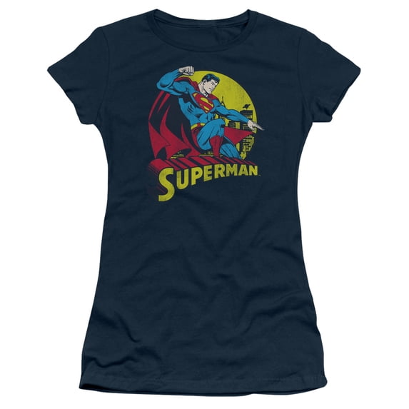 DC Comics Big Blue S/S Junior Women's T-Shirt Sheer Navy