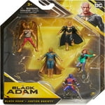 DC Comics, Black Adam Justice Society Set 5-Pack, 2-Inch Action Figures with Stands, Black Adam Movie Collectible Kids Toys, Ages 3 and Up