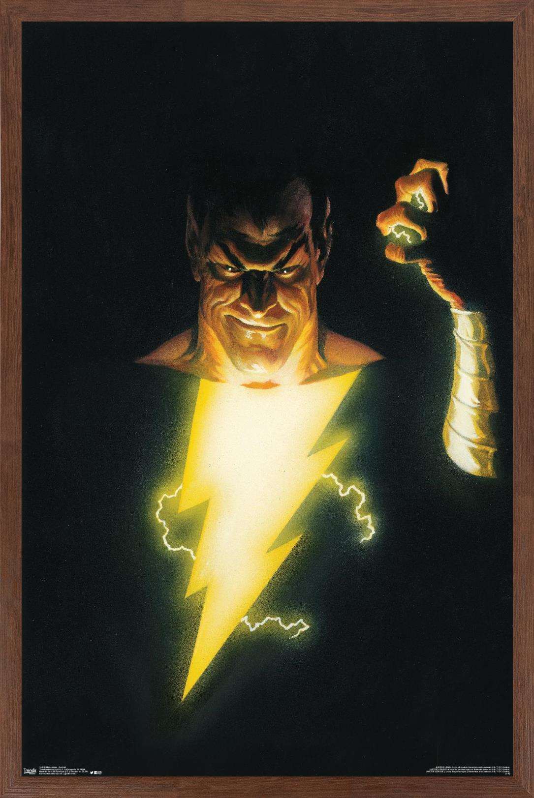 DC Comics - Black Adam - Portrait Wall Poster, 14.725" x 22.375", Framed