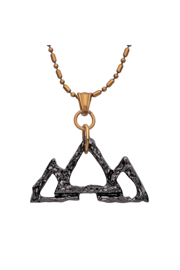 DC Comics Black Adam Triple Triangle Replica Pendant Necklace, Base Metal, Lobster Clasp Chain - 22"