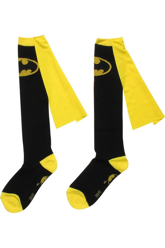 DC Comics Black Knee High Cape Socks
