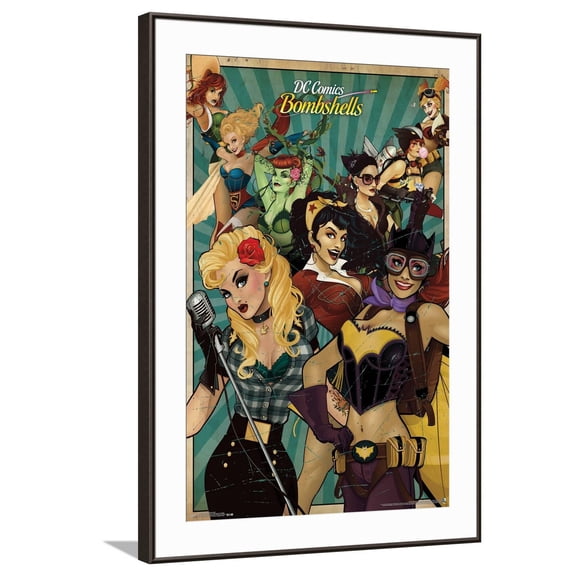 DC Comics Bombshells Canvas Wall Poster, 22.375" x 34"
