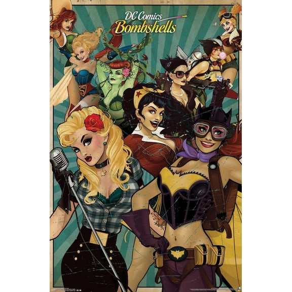 DC Comics - Bombshells Wall Poster, 14.725" x 22.375"