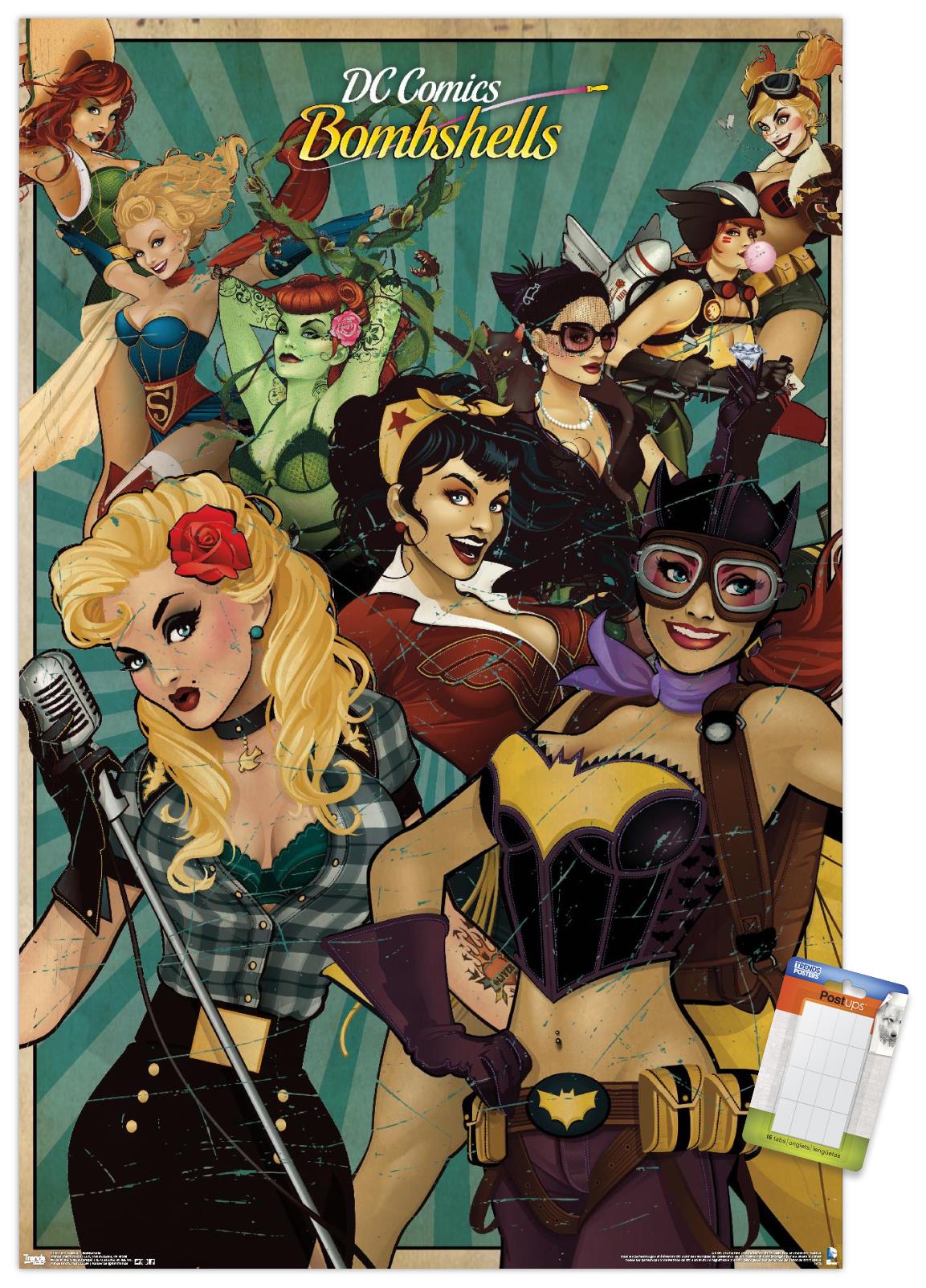 DC Comics - Bombshells Wall Poster, 14.725" x 22.375"