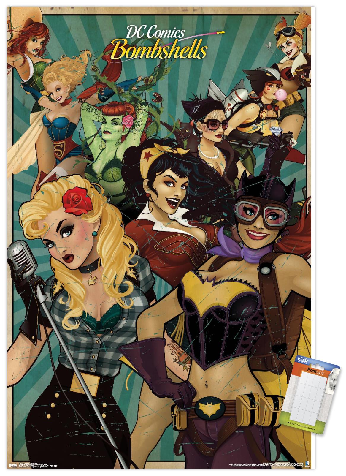 Bombshellsl DC Comics Bombshells Wall Poster, 22.375