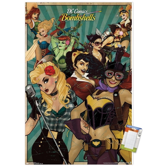 DC Comics Bombshells Wall Poster, 22.375" x 34"