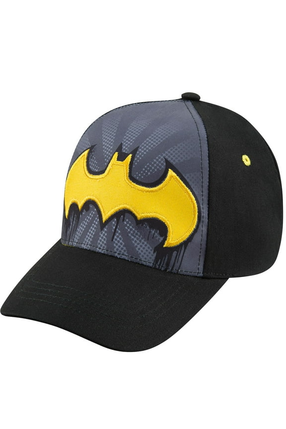 Boys Batman Baseball Cap - Age 4-7 Black/Yellow