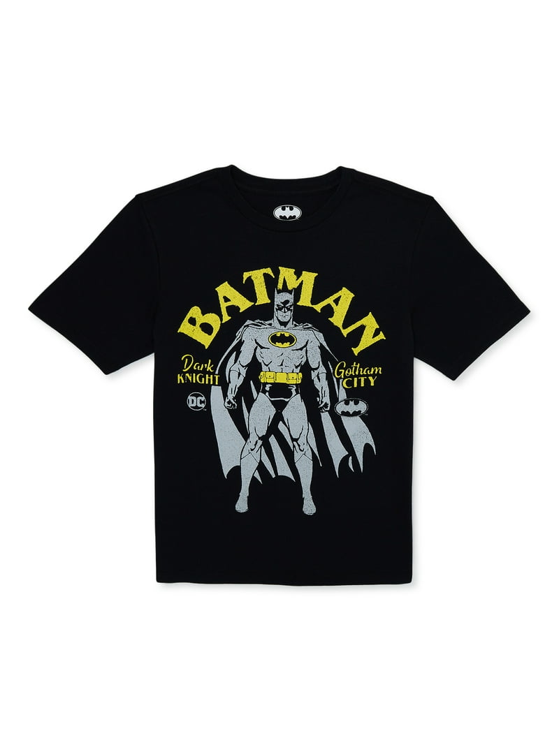 DC Comics Boys Batman Dark Knight, Crew Neck, Short Sleeve