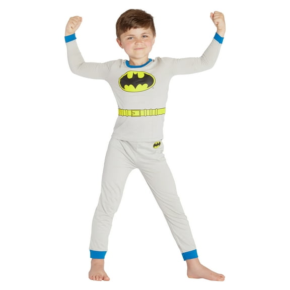 DC Comics Boys Batman Gray Costume Pajama Set