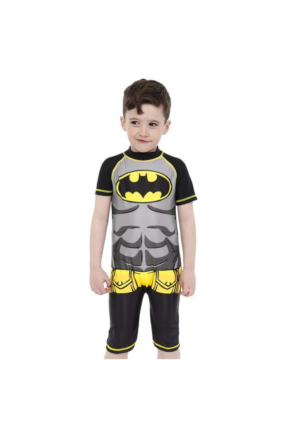 Boys Batman Surfsuit Black Sizes 2T-7