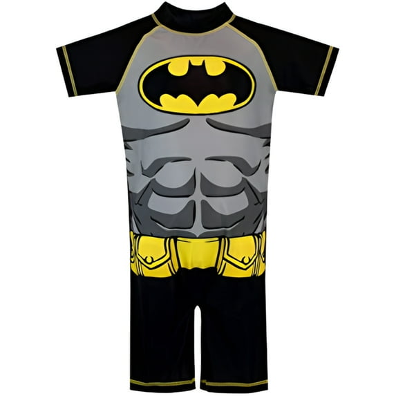 DC Comics Boys Batman Surfsuit Black Sizes 2T-7