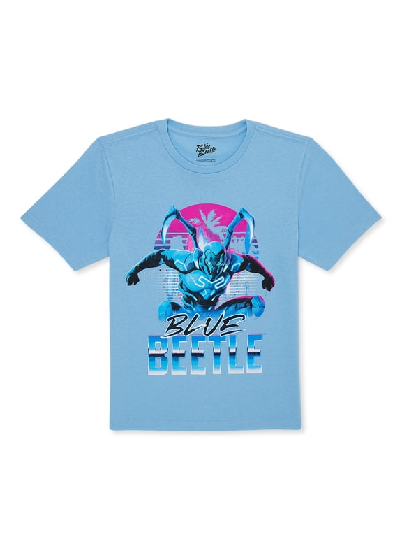 DC Comics Boys Blue Beetle, Crew Neck, Short Sleeve, Graphic T-Shirt, Sizes 4-18