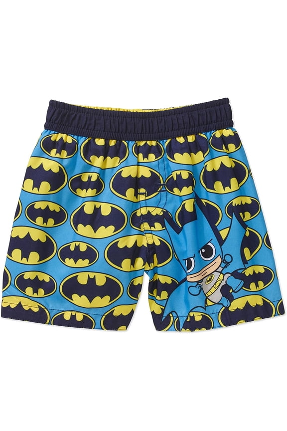 Boys' Chibi Batman Logo Swim Trunks (Baby Boys)