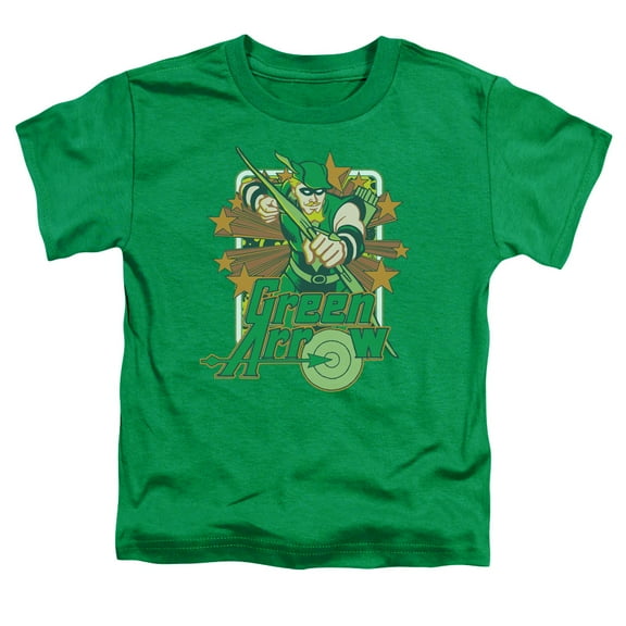 DC Comics Boys' Green Arrow Stars Childrens T-shirt Green