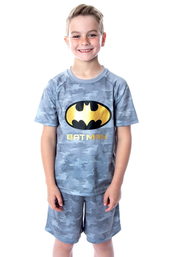 DC Comics Boys' Justice League Digital Camo Batman 2 PC Pajama Set