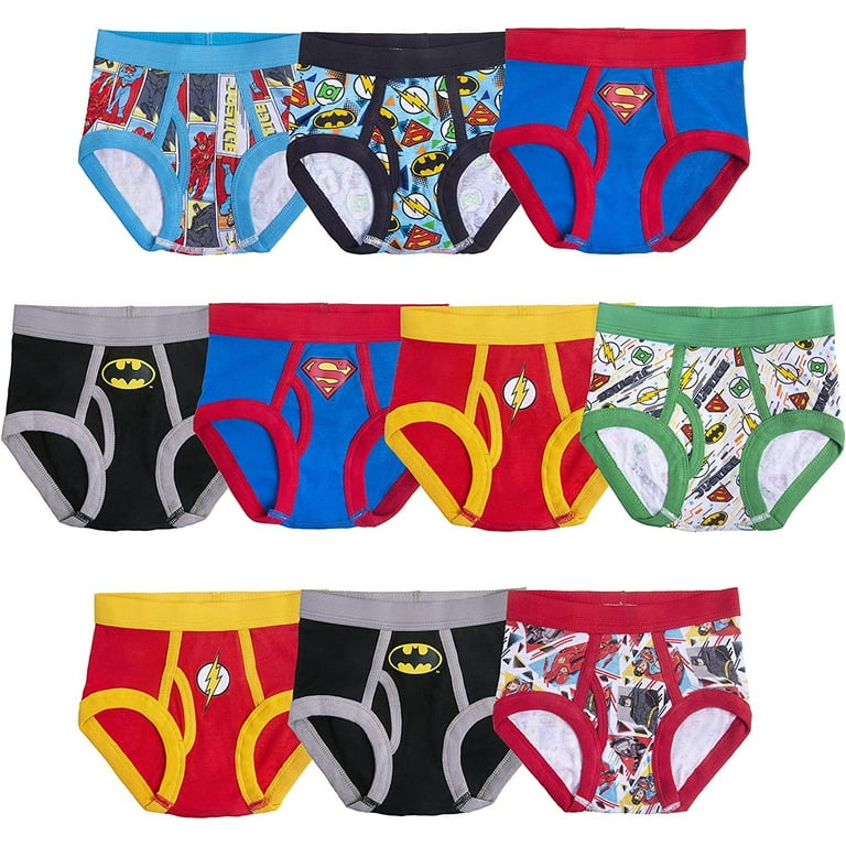DC Comics Boys Justice League Batman Brief Underwear Pack, Multi, 8 