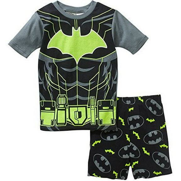 DC Comics Boys' Licensed Cotton 2 Piece Pajama Sleep Shorts Set