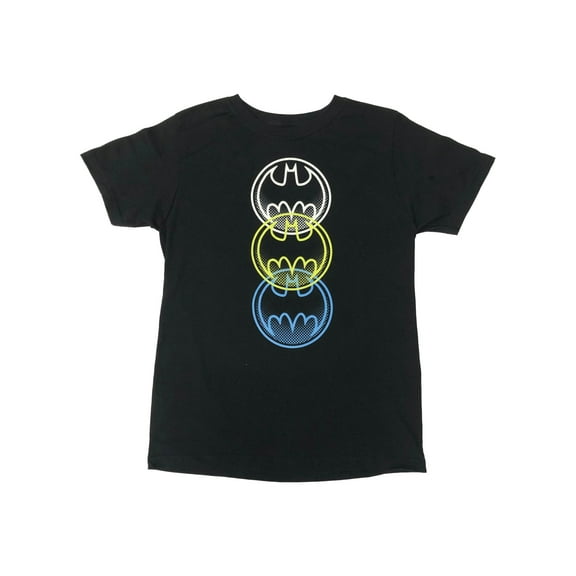 DC Comics Boys Short Sleeve Black Batman Tee Shirt T-Shirt Large