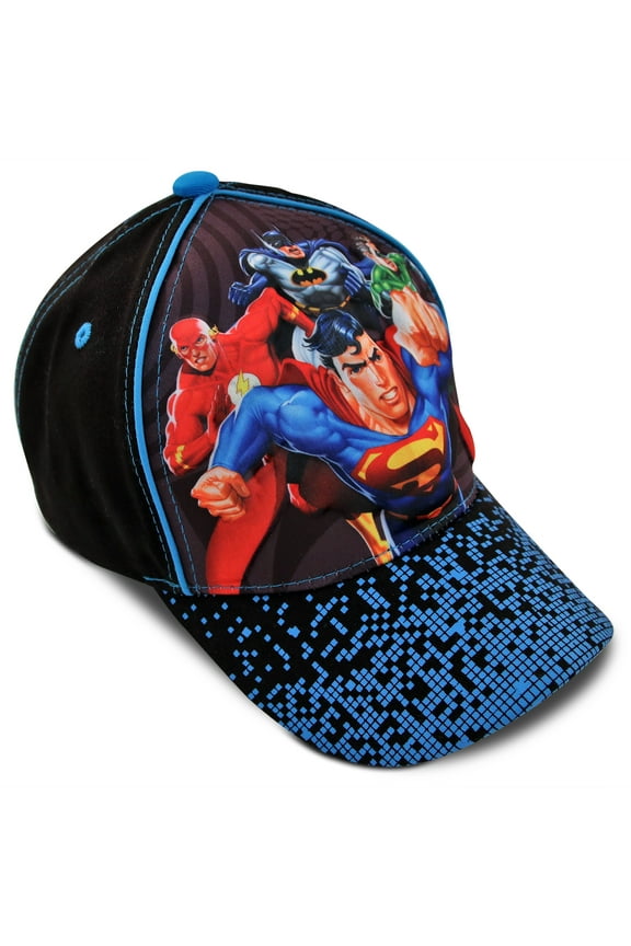 Boys' Super Hero Baseball Cap - 3D Superman, Batman, Justice League Hat (2T-7)